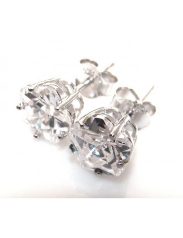 Silver 925: earrings man / woman flower