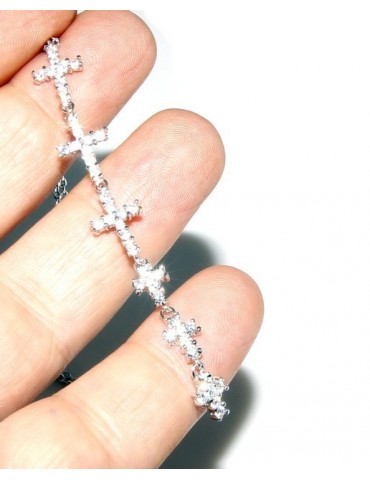 collana con centrale cuore doppio brillanti micropietre