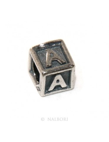 SILVER 925: CHARME cubes and stop letters for modular Nalbori bracelet