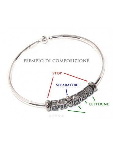 BRACCIALE LETTERE - GIALLORO