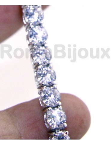 925: Tennis Bracelet With Zircon white 5 mm to 18 cm jaws