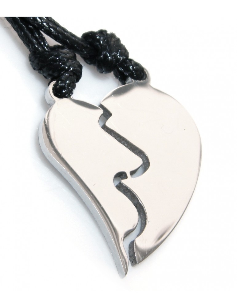 Mens broken clearance heart necklace