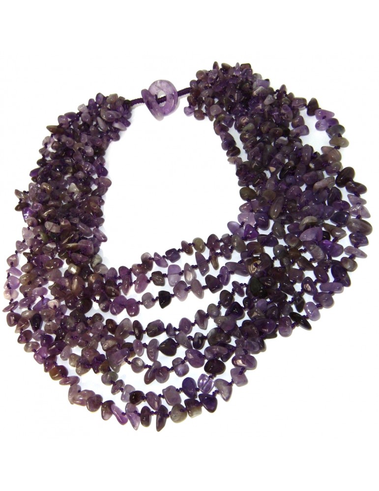 Necklace by Donna Collier Cleopatra 8 wires Natural purple amethyst